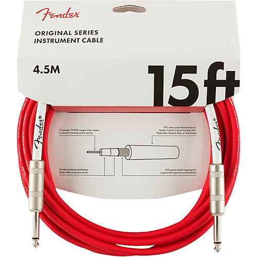 Fender Original Series Straight to Straight Instrument Cable 15 ft. Surf Green - musicians--Friend