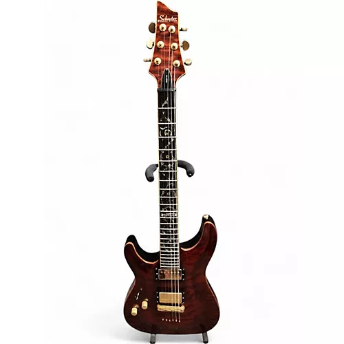 Used Schecter Guitar Research C1 Classic Left Handed Dark Cherry Burst Electric Guitar Dark Cherry Burst - musicians--Friend