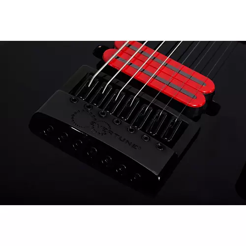 Schecter Guitar Research Sunset-7 ET Red Dawn Electric Guitar Gloss Black - musicians--Friend