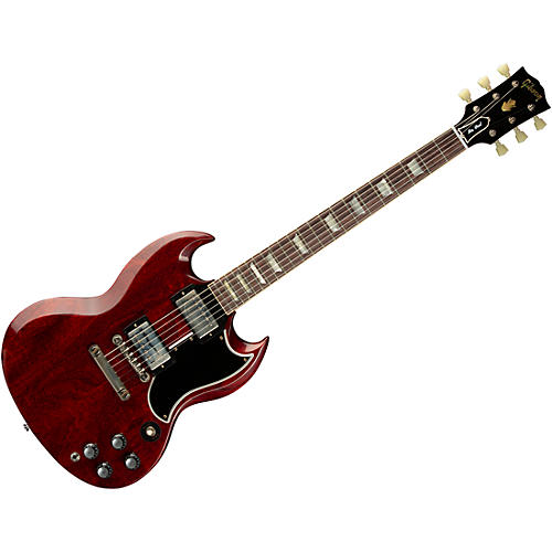 Gibson Custom 1961 Les Paul SG Standard Reissue Stop-Bar VOS Electric Guitar Cherry Red - musicians--Friend