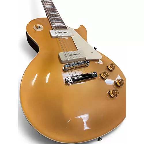 Used Gibson les paul standard 1950s p90 Gold Top Solid Body Electric Guitar Gold Top - musicians--Friend