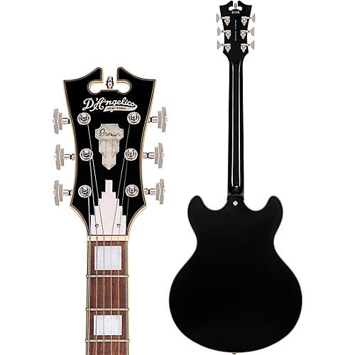 D'Angelico Premier DC Semi-Hollow Electric Guitar Solid Black - musicians--Friend