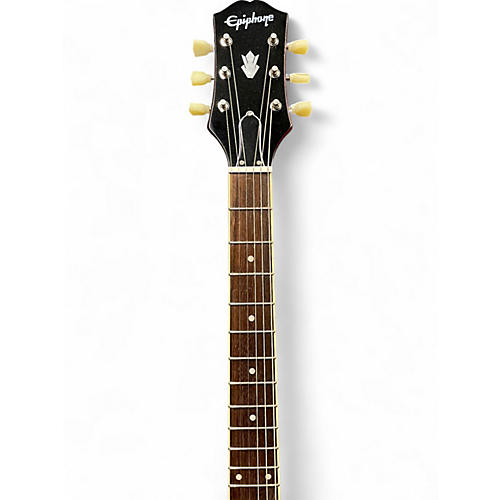 Used Epiphone ES355 Left Handed Cherry Hollow Body Electric Guitar Cherry - musicians--Friend