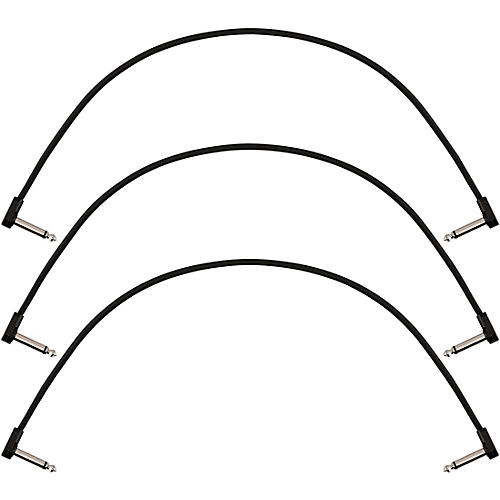 Fender Blockchain Patch Angle to Angle Cables, 3-Pack 16 in. Black - musicians--Friend