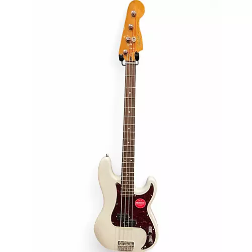 Used Squier Classic Vibe 1960S Precision Bass Olympic White Electric Bass Guitar Olympic White - musicians--Friend