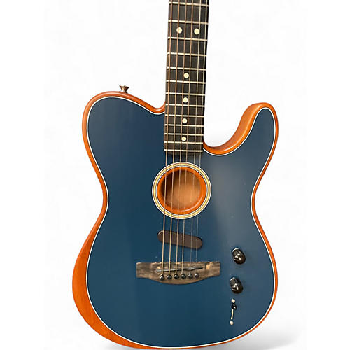 Used 2023 Fender American Acoustasonic Telecaster Steel Blue Acoustic Electric Guitar Steel Blue - musicians--Friend