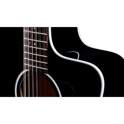 Taylor 250ce Plus Dreadnought 12-String Acoustic-Electric Guitar Black - musicians--Friend