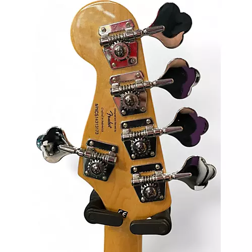 Used Squier Deluxe Dimension Bass V 5 String Black Electric Bass Guitar Black - musicians--Friend