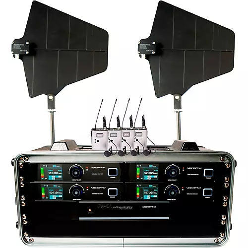 VocoPro BENCHMARK-QUAD-BP 4-Channel True Diversity Body Pack and Lavalier Microphone System - musicians--Friend