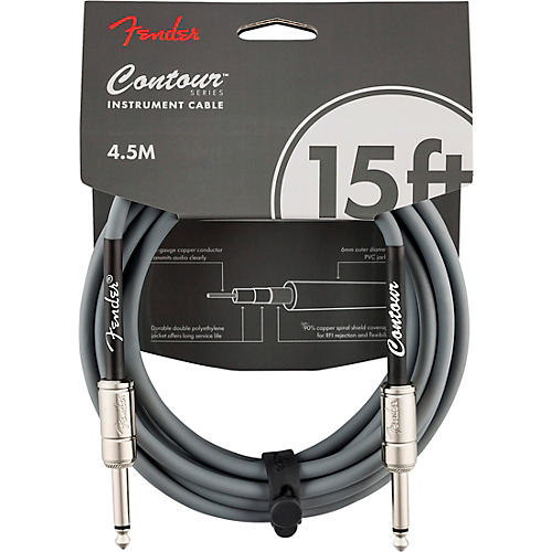 Fender Straight to Straight Instrument Contour Cable 15 ft. Inca Silver - musicians--Friend