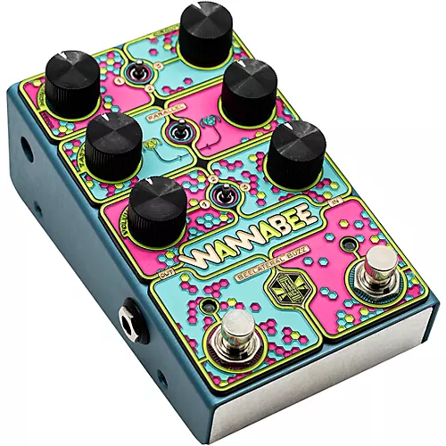 Beetronics FX Wannabee Beelateral Buzz Dual-Drive Effects Pedal Blue Anodized - musicians--Friend