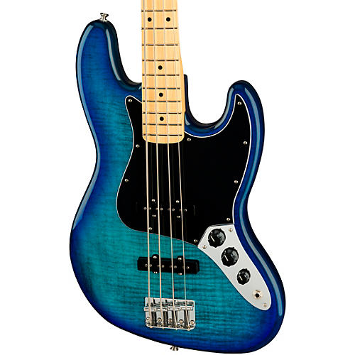 Fender Player Jazz Bass Plus Top Limited-Edition Bass Guitar Blue Burst - musicians--Friend