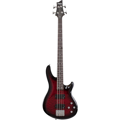 Schecter Guitar Research C-4 Plus Electric Bass See-Thru Cherry Burst - musicians--Friend