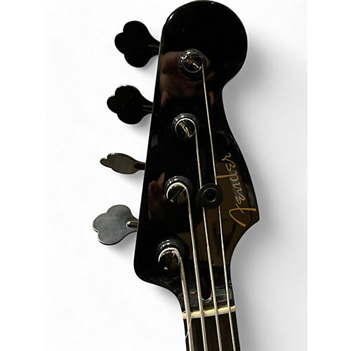 Used Fender FSR Blackout Jaguar Black Electric Bass Guitar Black - musicians--Friend