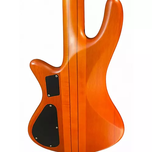Used Schecter Guitar Research Stiletto Studio 5 String Satin Honey Electric Bass Guitar Satin Honey - musicians--Friend