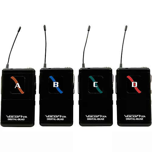 VocoPro FIELD-QUAD-B Portable 4 Lavalier Field/Camera-Mountable Wireless Microphone System, 902-927.2mHz Band 12 - musicians--Friend