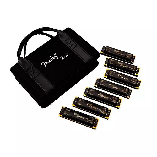 Fender Blues Deville Harmonica Set (7-Pack with Case, Keys of C, G, A, D, F, E and Bb) - musicians--Friend