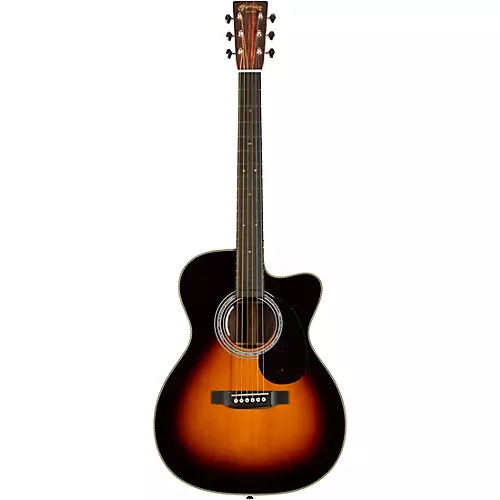 Martin Custom Shop OM Cutaway 1935 European Spruce-East Indian Rosewood Acoustic-Electric Guitar Sunburst - musicians--Friend
