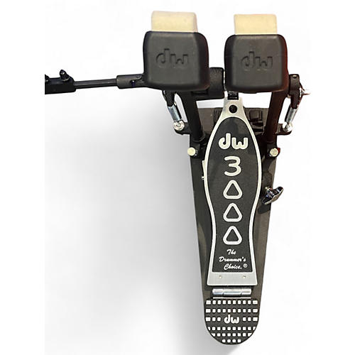 Used DW 3000 Series Double Double Bass Drum Pedal - musicians--Friend