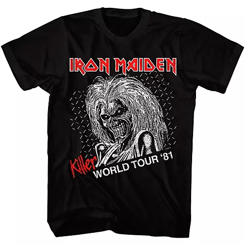 American Classics American Classics Iron Maiden Killer World Tour Unisex T-shirt X Large Black - musicians--Friend