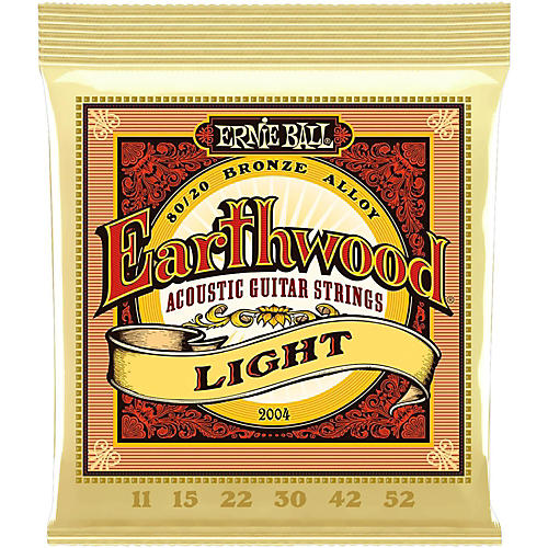 Ernie Ball 2004 Earthwood 80/20 Bronze Light Acoustic Guitar Strings - musicians--Friend