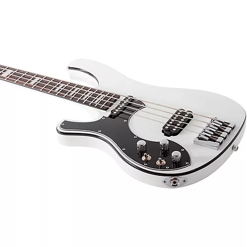 Schecter Guitar Research Stargazer-4 LH Electric Bass Gloss White - musicians--Friend