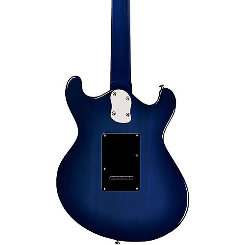 Danelectro 66BT Semi-Hollow Baritone Electric Guitar Transparent Blue - musicians--Friend