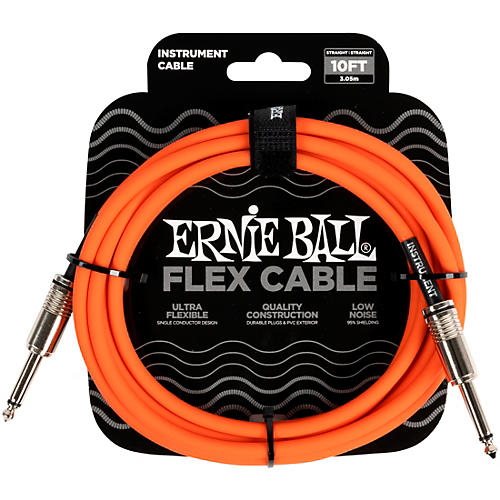 Ernie Ball Flex Straight to Straight Instrument Cable 20 ft. Blue - musicians--Friend