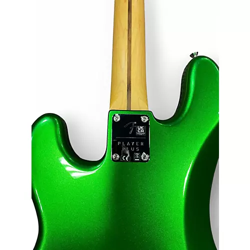 Used Fender Player Plus Active Precision Bass Jade Pearl Metallic Electric Bass Guitar Jade Pearl Metallic - musicians--Friend