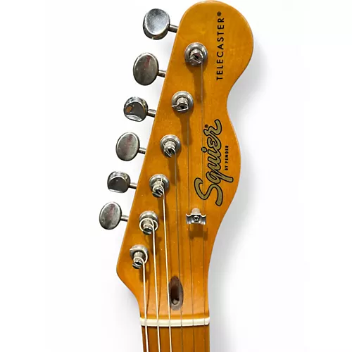Used Squier 40TH ANIVERSERY TELECASTER YELLOW Solid Body Electric Guitar YELLOW - musicians--Friend