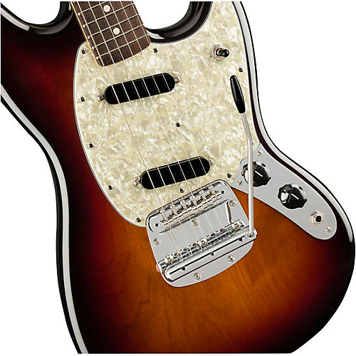Fender American Performer Mustang Rosewood Fingerboard Electric Guitar Satin Sonic Blue - musicians--Friend