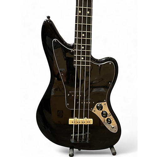 Used Fender FSR Blackout Jaguar Black Electric Bass Guitar Black - musicians--Friend