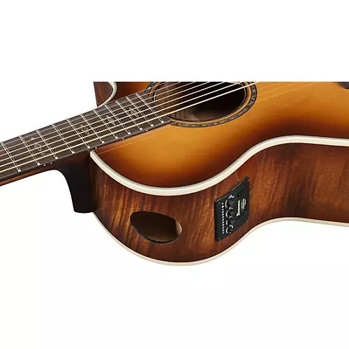 Ibanez AE3007FMH 7-String Grand Auditorium Acoustic-Electric Guitar Tobacco Edge Burst - musicians--Friend