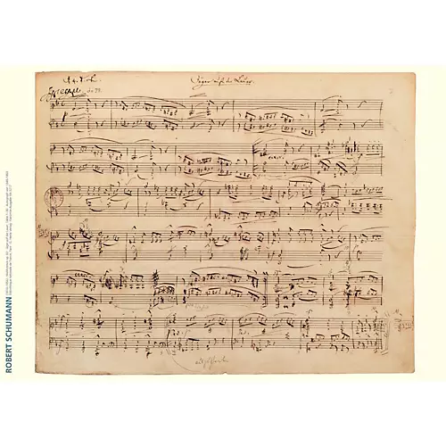 Axe Heaven Robert Schumann Music Manuscript Poster - Forest Scenes, Op. 82 - musicians--Friend