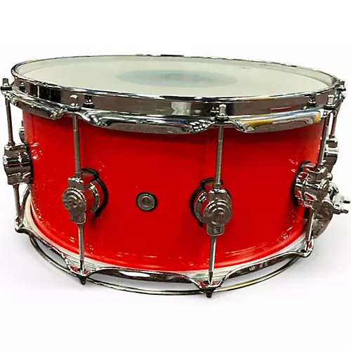Used DW 6.5X14 Design Series Snare Holiday Special Red Drum Holiday Special Red 15 - musicians--Friend