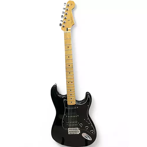 Used 2010s Fender Player Stratocaster HSS Black Solid Body Electric Guitar Black - musicians--Friend