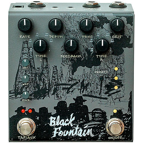 Old Blood Noise Endeavors Black Fountain Stereo Delay Effects Pedal Slate - musicians--Friend