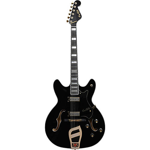 Hagstrom '67 Viking II Hollowbody Electric Guitar Standard Black Gloss - musicians--Friend
