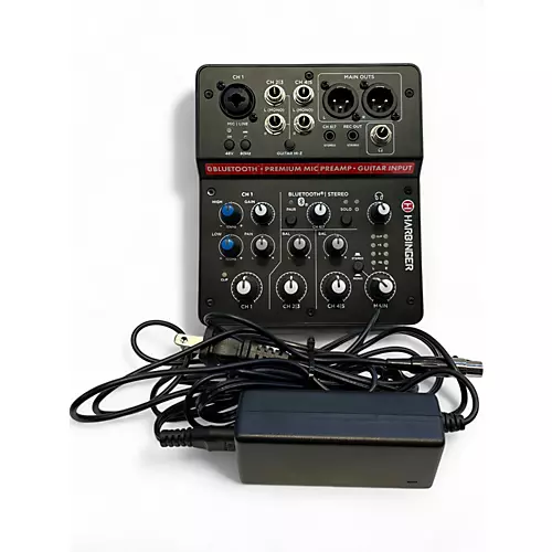 Used Harbinger LV7 7-Channel Analog Mixer With Bluetooth Powered Mixer - musicians--Friend