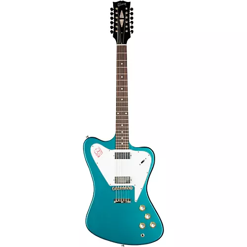 Gibson Custom 1965 Non-Reverse Firebird V 12-String Reissue Electric Guitar Aqua Mist - musicians--Friend