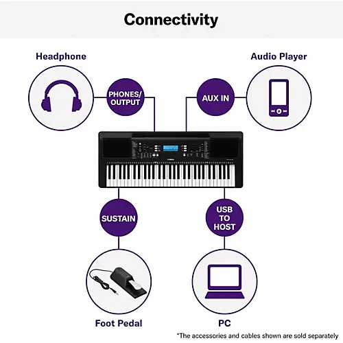 Yamaha PSR-E373 61-Key Portable Keyboard - musicians--Friend