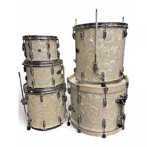 Used Pearl 5 Piece SESSION STUDIO SELECT NICOTINE WHITE Drum Kit NICOTINE WHITE - musicians--Friend