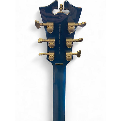 Used D'Angelico dc DELUXE Blue Hollow Body Electric Guitar Blue - musicians--Friend
