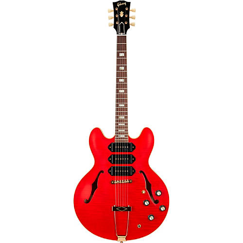 Gibson Custom M2M 1964 ES-335 Figured P-90 VOS Semi-Hollow Electric Guitar Transparent Cherry - musicians--Friend