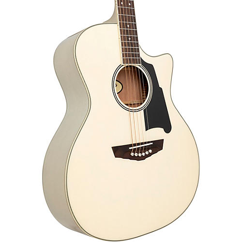 D'Angelico Premier Gramercy Grand Auditorium Acoustic-Electric Guitar Gloss White Wash - musicians--Friend