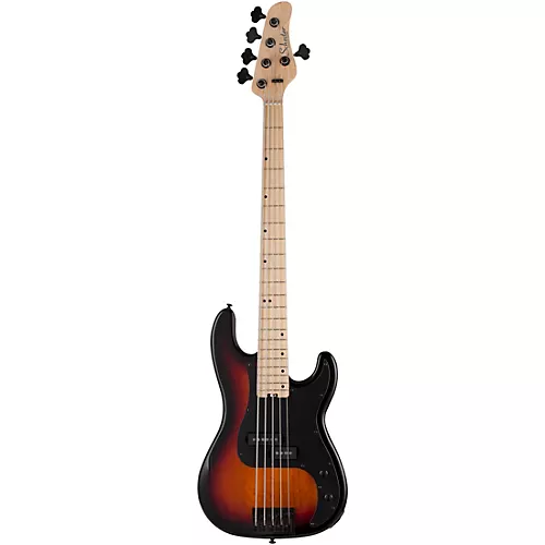 Schecter Guitar Research P-5 Ivy 5-String Bass 3-Tone Sunburst Black Pickguard - musicians--Friend