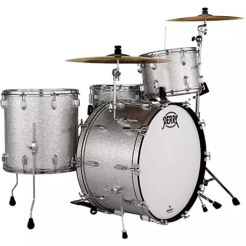 Pearl President Series Deluxe 3-Piece Shell Pack with 24 in. Bass Drum Silver Sparkle - musicians--Friend
