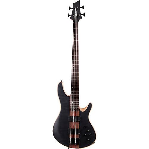 Schecter Guitar Research Charles Berthoud CB-4 Electric Bass See Thru Black Satin - musicians--Friend