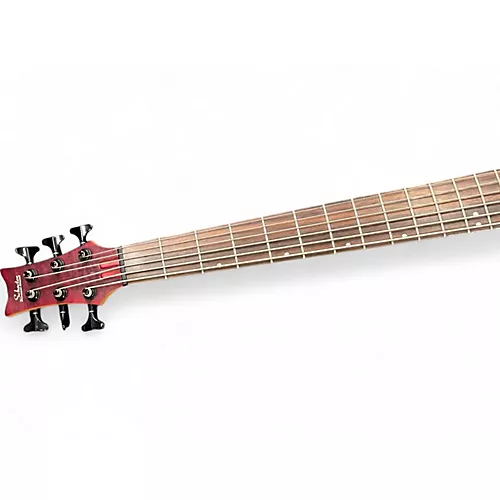 Used Schecter Guitar Research diamond  Trans Red Electric Bass Guitar Trans Red - musicians--Friend