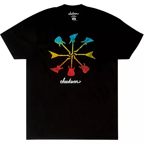Jackson Guitar Shapes T-Shirt - Black XX Large - musicians--Friend